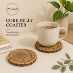 Cork belly Coaster (Single Piece) 100MM × 8MM