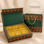 Classic Green Floral Box with Bag