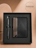 Metalic Card Holder with Pen