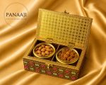 Rajwadi Meenakari Box- Antique  Golden Art Box - Image 2