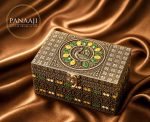 Rajwadi Meenakari Box- Antique  Silver Art Box